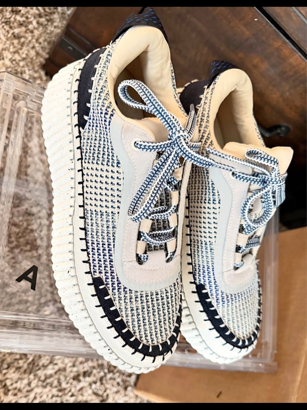 Gelato Chunky Two-Tone Knit Platform Sneakers